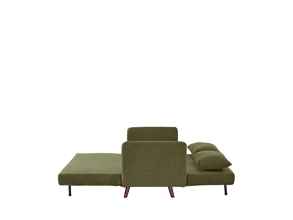 Belushi - Canapé convertible 2 places en tissu L120cm - Vert