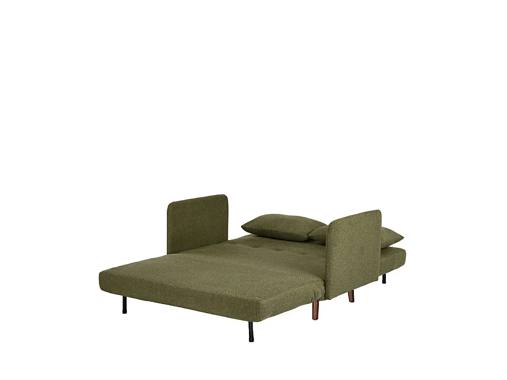 Belushi - Canapé convertible 2 places en tissu L120cm - Vert