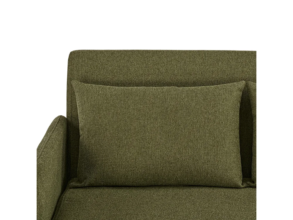 Belushi - Canapé convertible 2 places en tissu L120cm - Vert