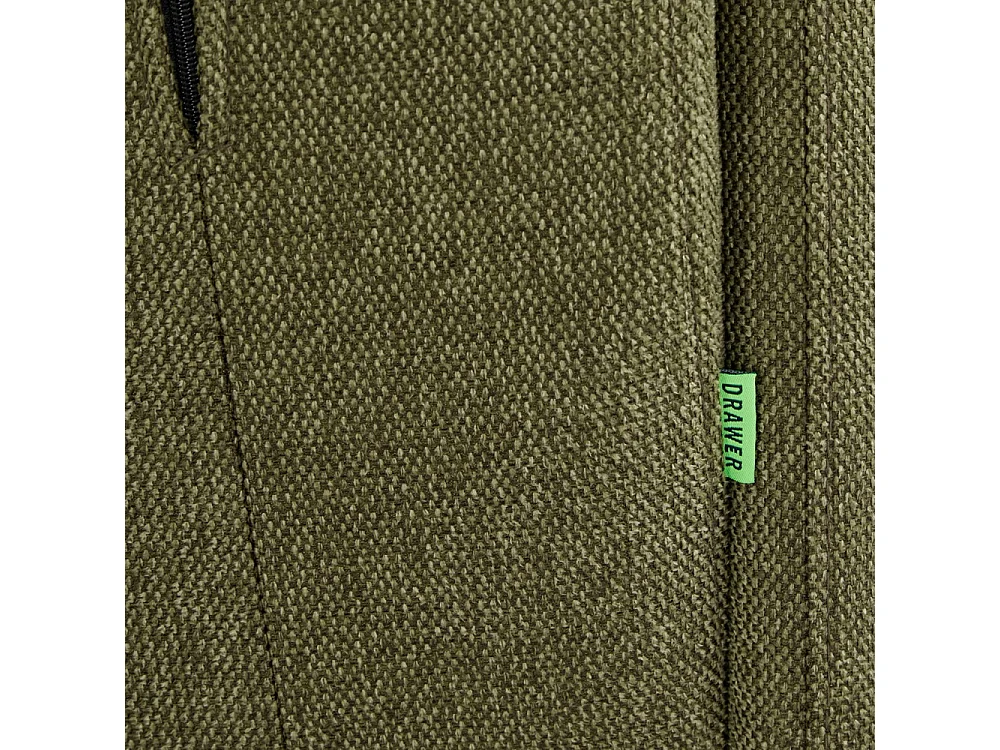 Belushi - Canapé convertible 2 places en tissu L120cm - Vert