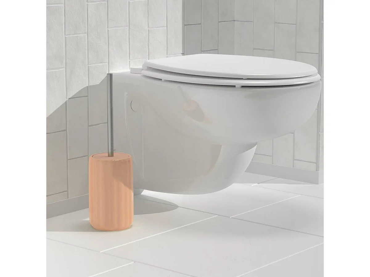Brosse WC en Grès "Suny Colorama" 40cm Rose Blush