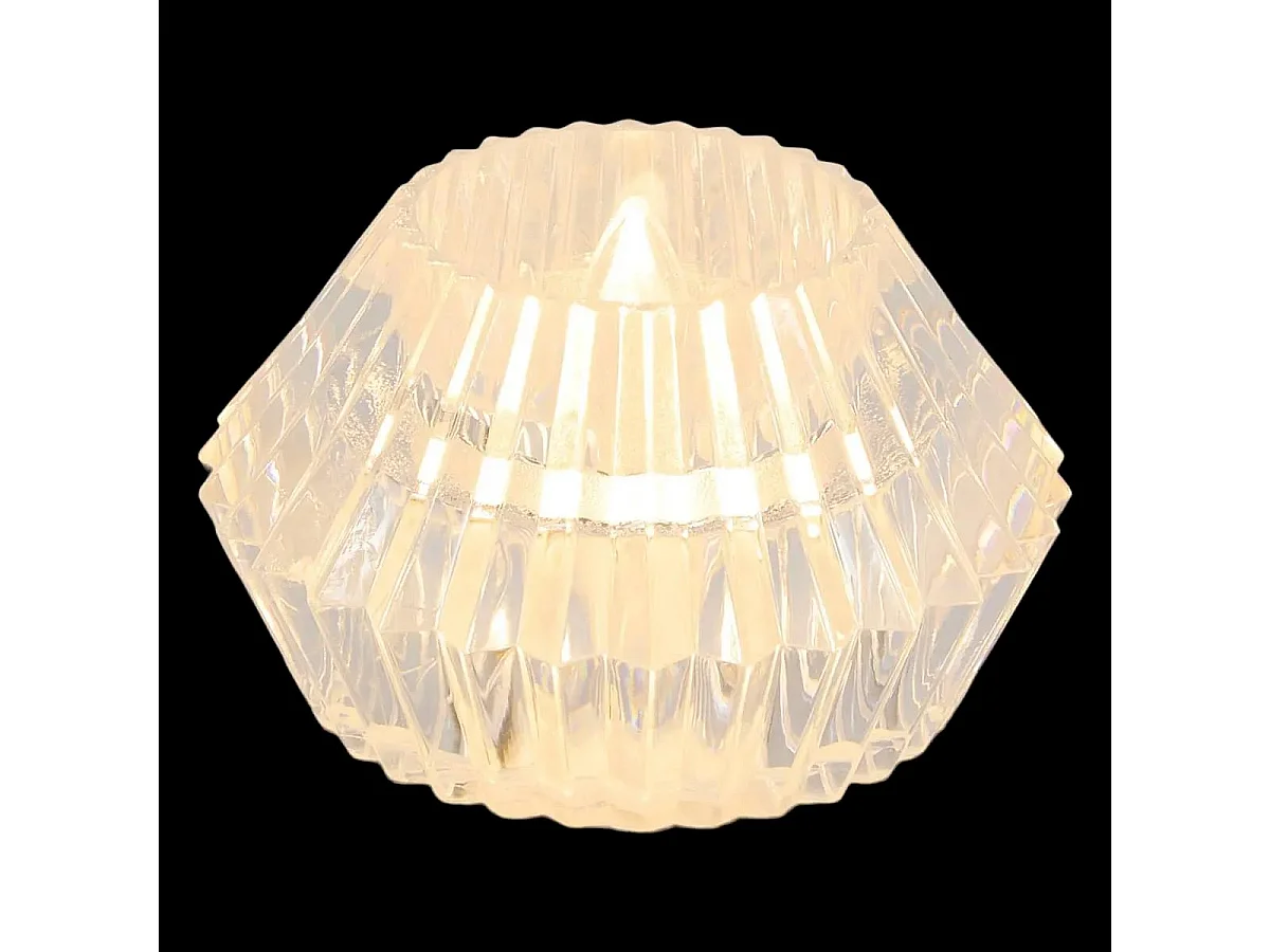 Bougie LED Diamant "Crysta" 6cm Blanc
