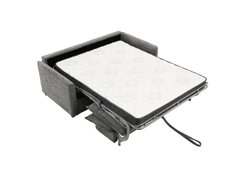 Canapé convertible 3pl système Rapido tissu doux gris – ELLIS