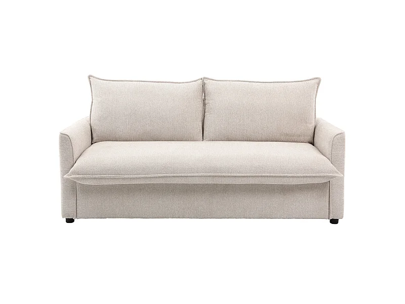 Canapé convertible 3pl système Rapido tissu doux beige – ELLIS