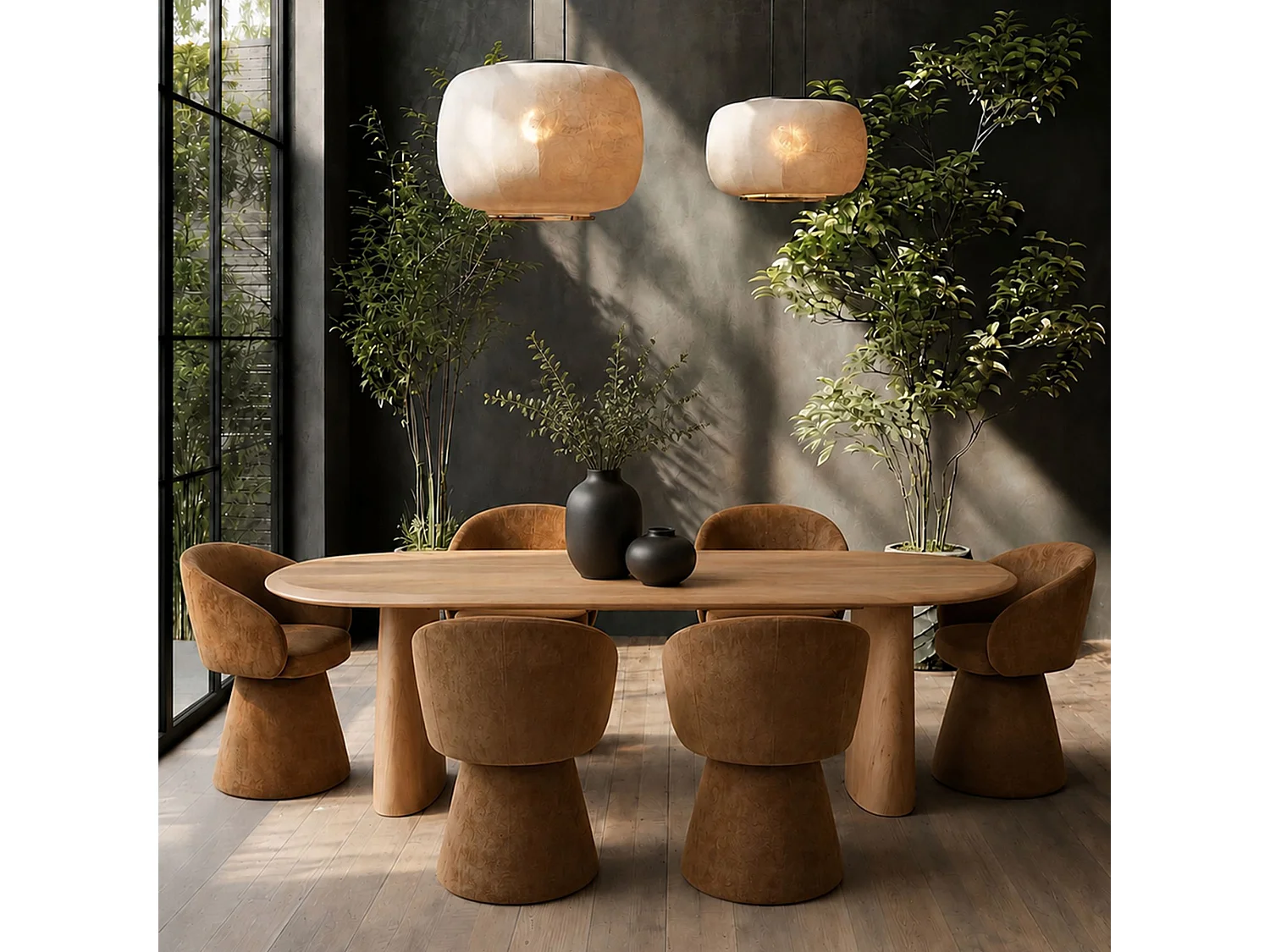 Now's Home - Faut/table Pivotant En Tissus Effet Chenille T/ Sienne 58x60x77.5 Alba