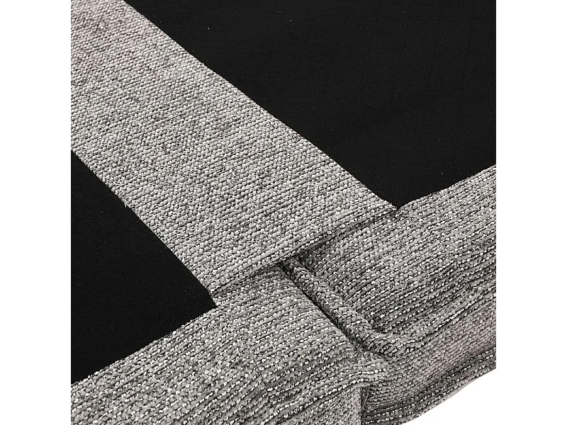 Canapé style futon 2 étages 3pl convertible tissu doux gris – ANNIE