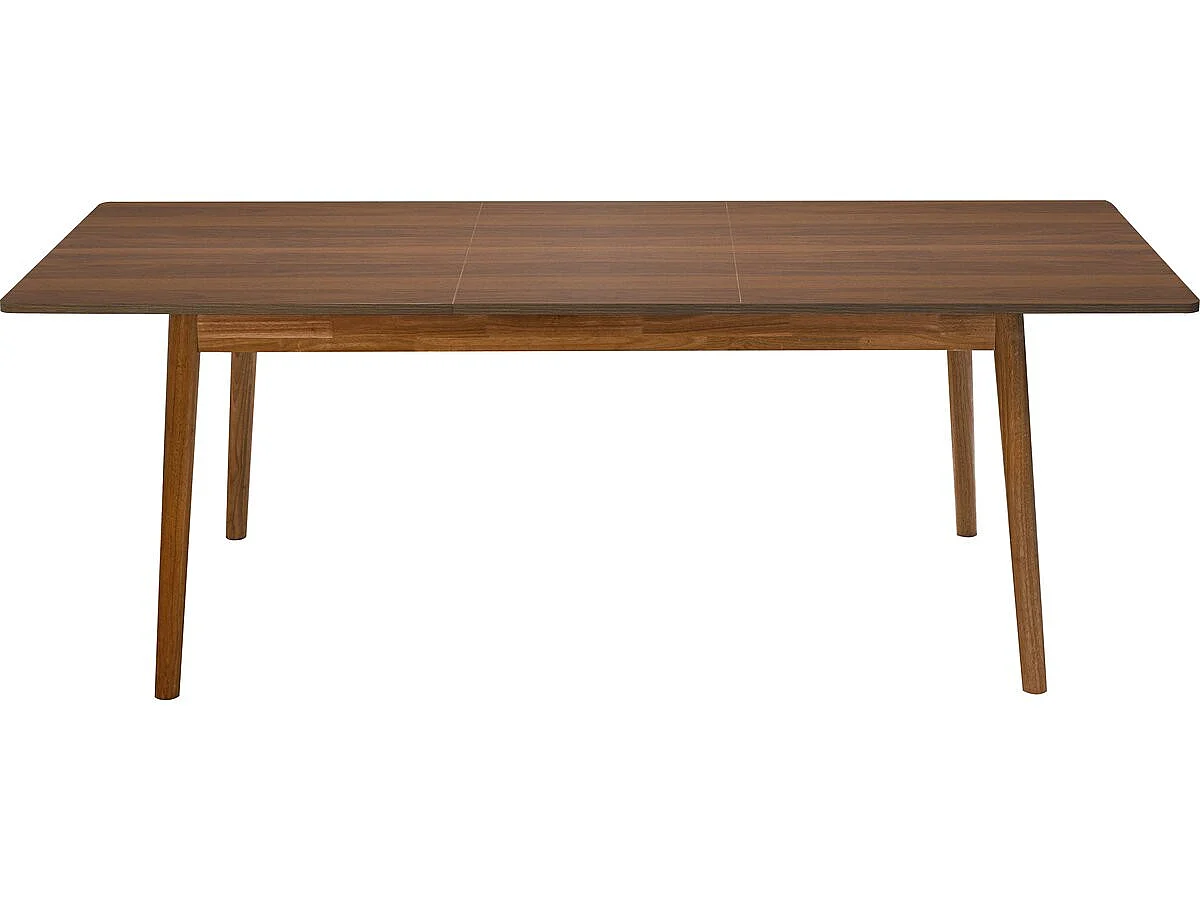 Table repas extensible en bois 160/210 cm "Prisma" - 8 places - Marron