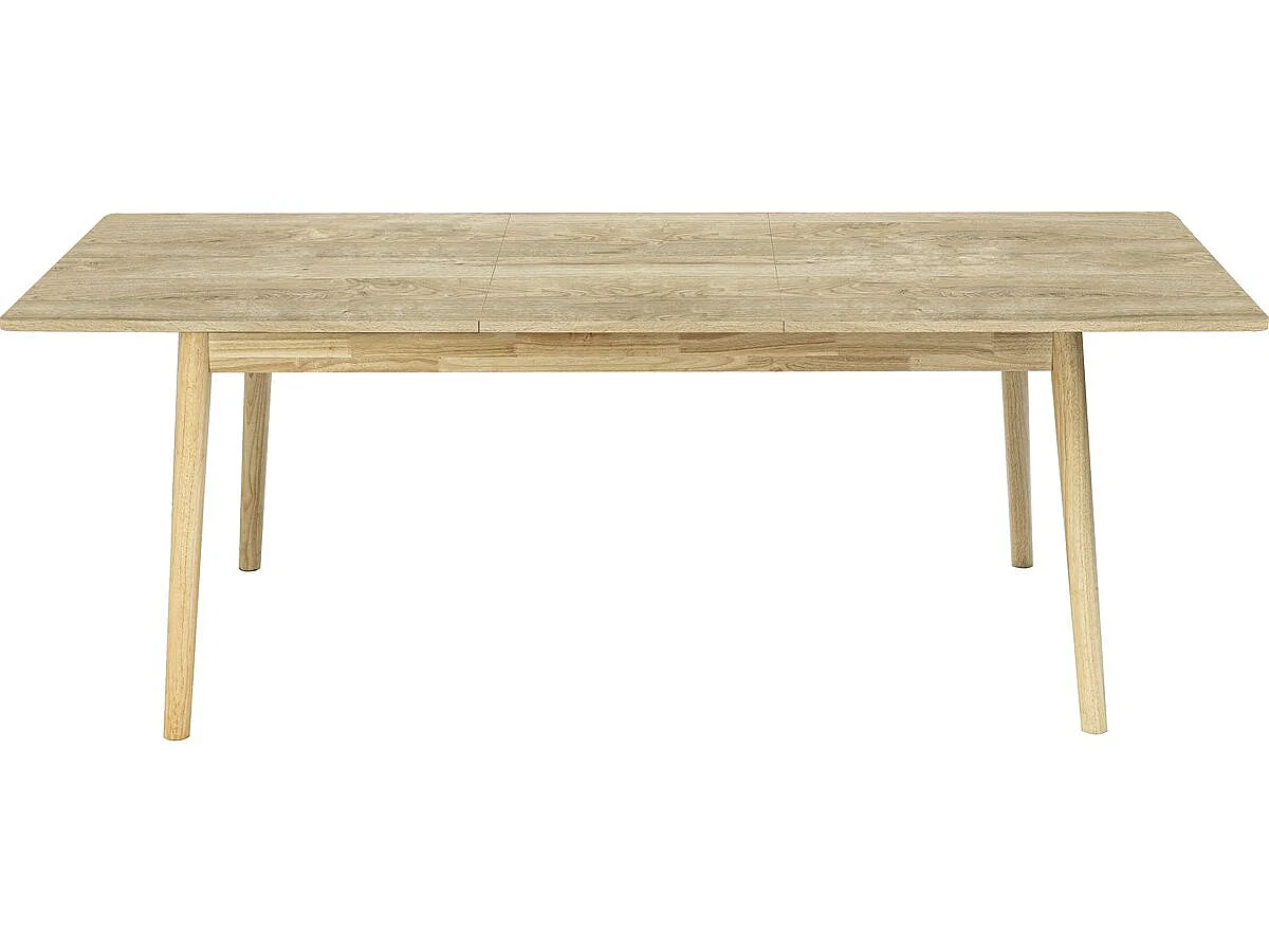 Uitschuifbare houten eettafel 160/210 cm - 8 zitplaatsen - Beige