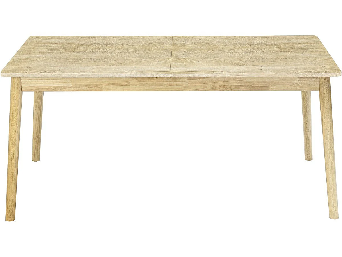 Uitschuifbare houten eettafel 160/210 cm - 8 zitplaatsen - Beige