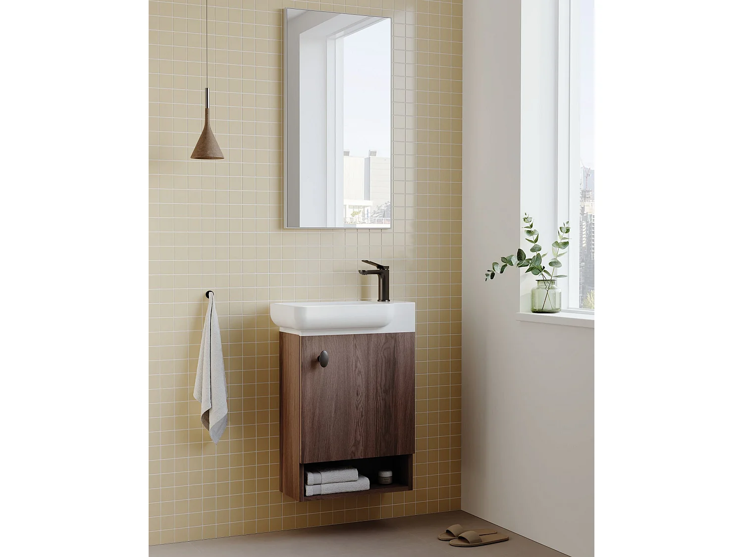 Miroir Décoratif en Bois "Begonya 45" -  cm - Chrome