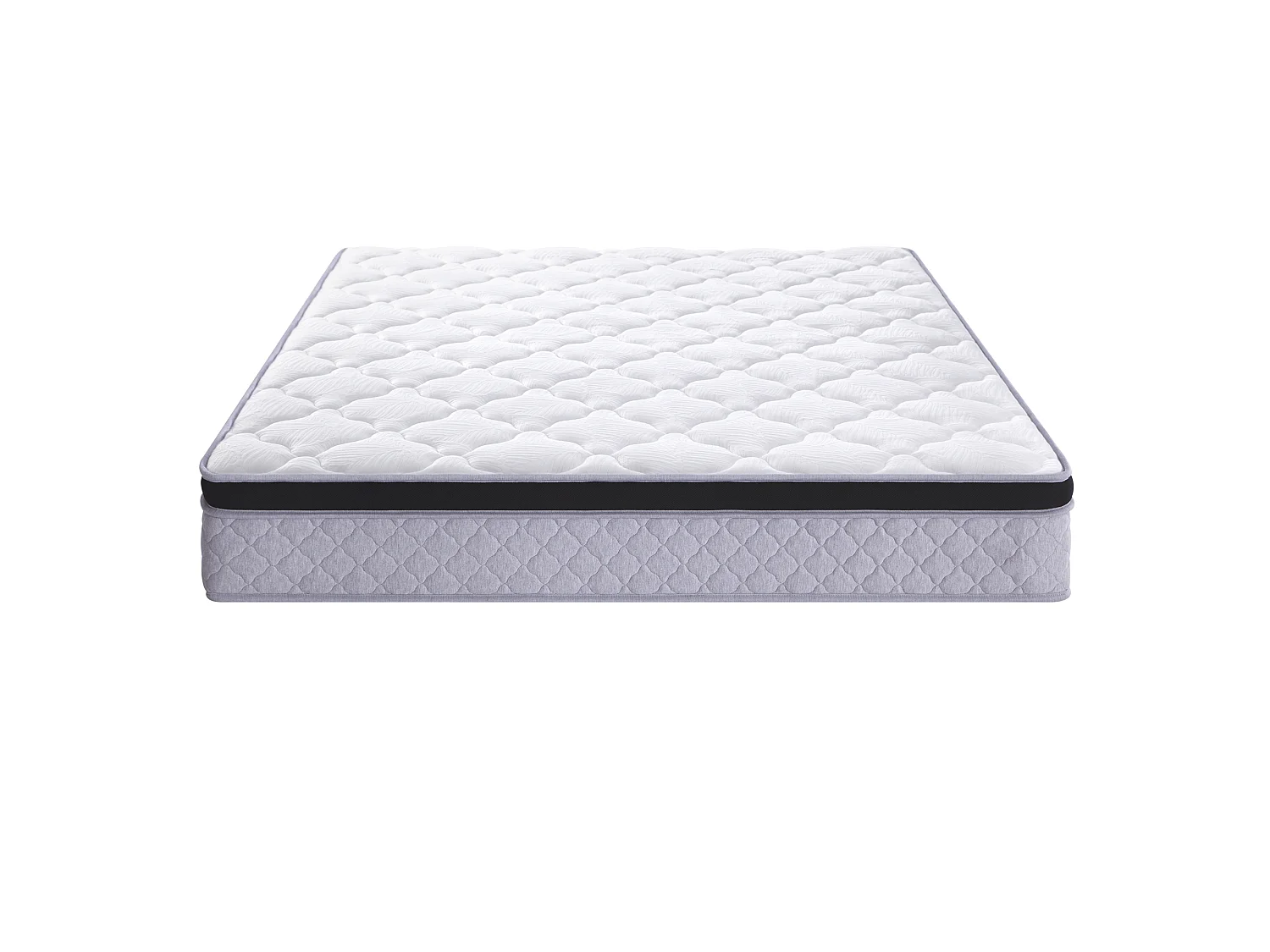 Taschenfederkernmatratze H3 140 x 200 cm 25 cm mit 7 ergonomischen Zonen und Lendenwirbelstütze – Taschenfederkern – Weiß