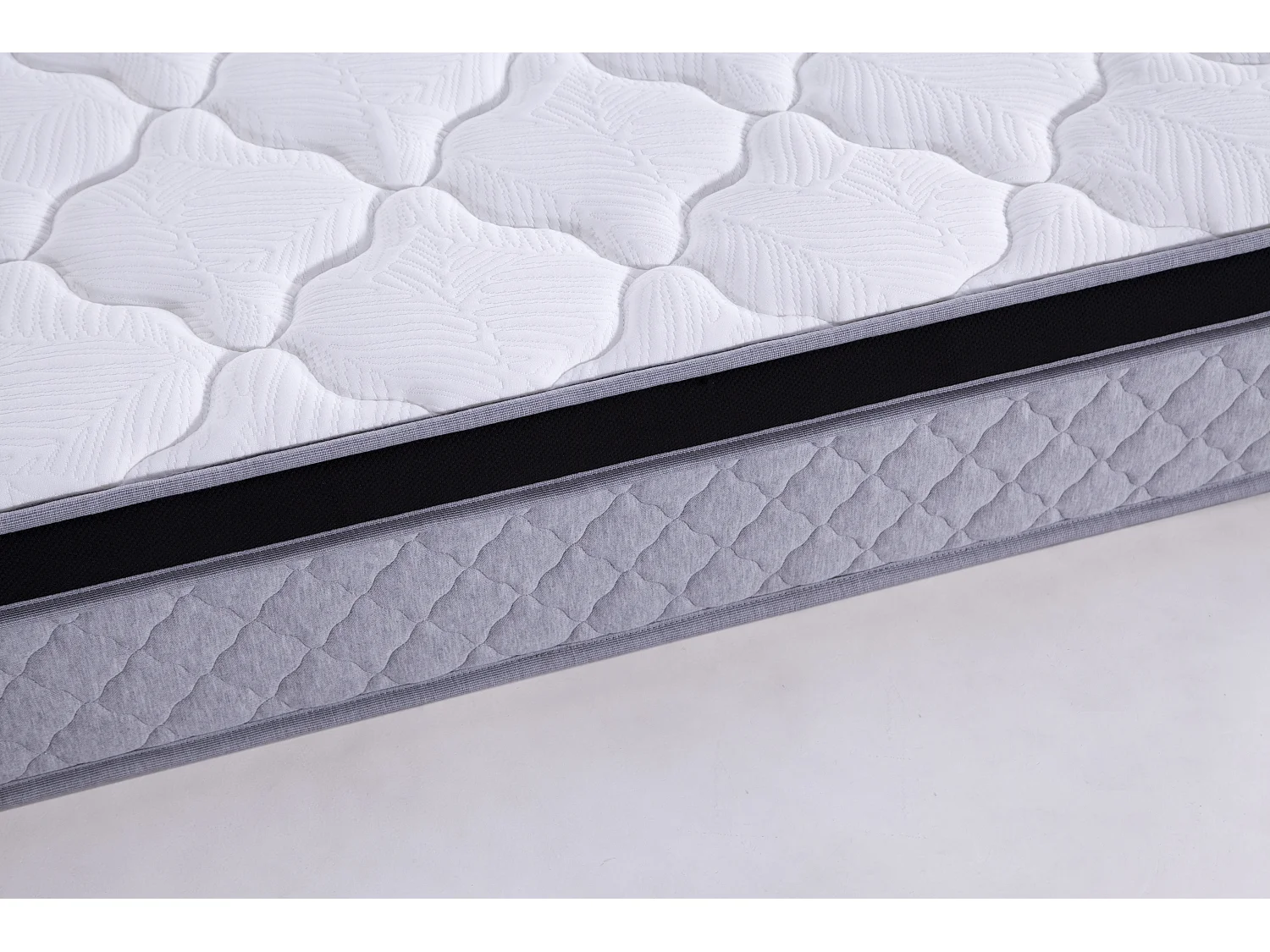 Taschenfederkernmatratze H3 140 x 200 cm 25 cm mit 7 ergonomischen Zonen und Lendenwirbelstütze – Taschenfederkern – Weiß