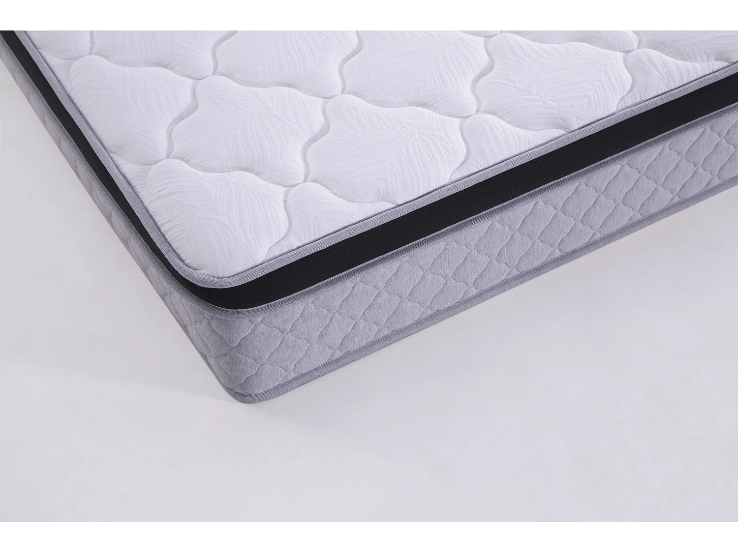 Taschenfederkernmatratze H3 140 x 200 cm 25 cm mit 7 ergonomischen Zonen und Lendenwirbelstütze – Taschenfederkern – Weiß