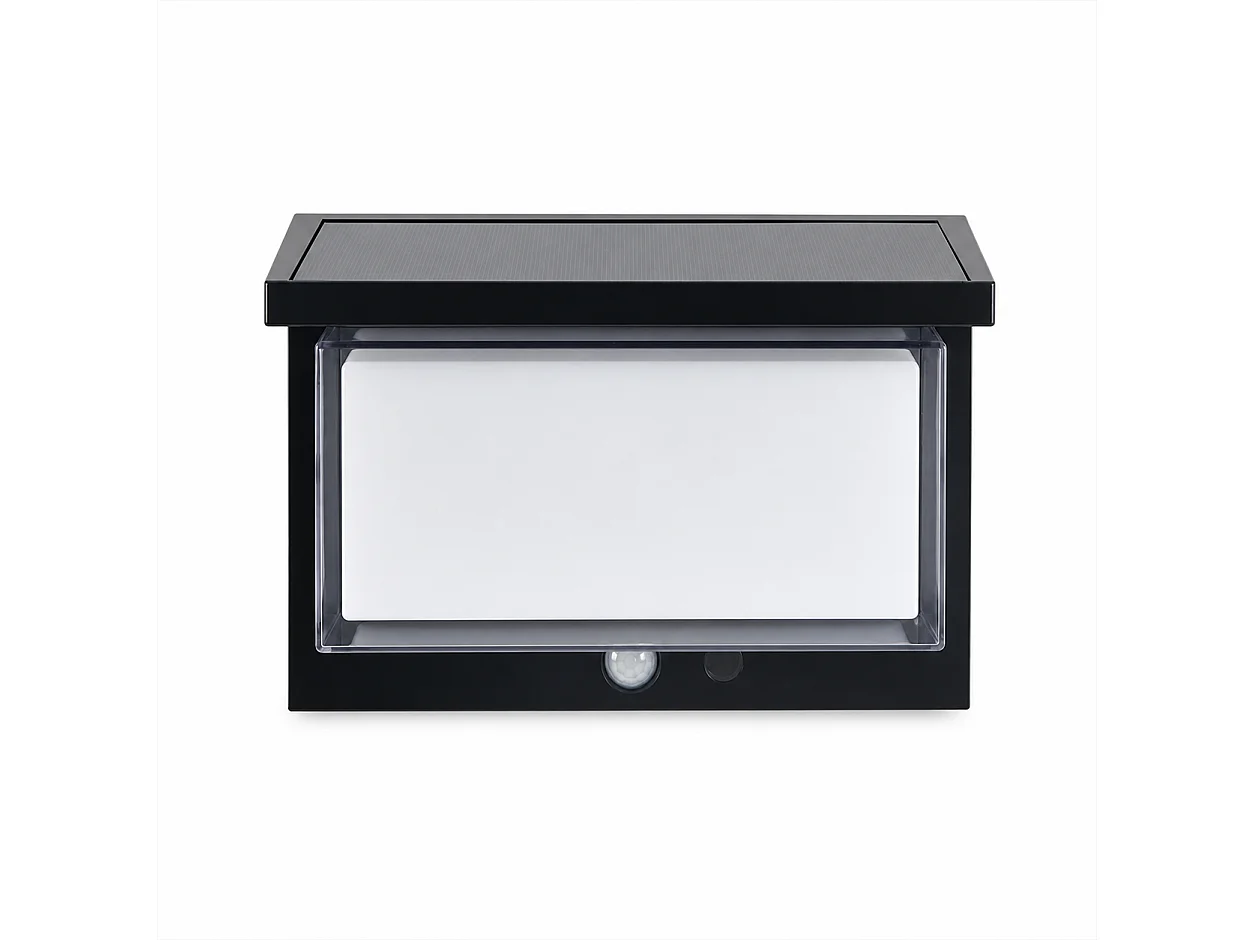 Lot de 2 appliques murales solaires avec détecteur de mouvement - 300 lumens - ELVIA