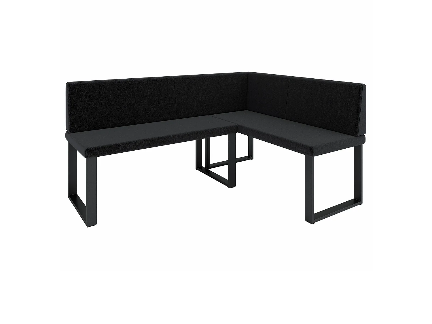 Banquette d’angle AKIKO Olga avec table - 196x142 Droite-Inari100-Tissu|Ensemble banquette d’angle|Cuisine|moderne|Coin salon|Coin repas