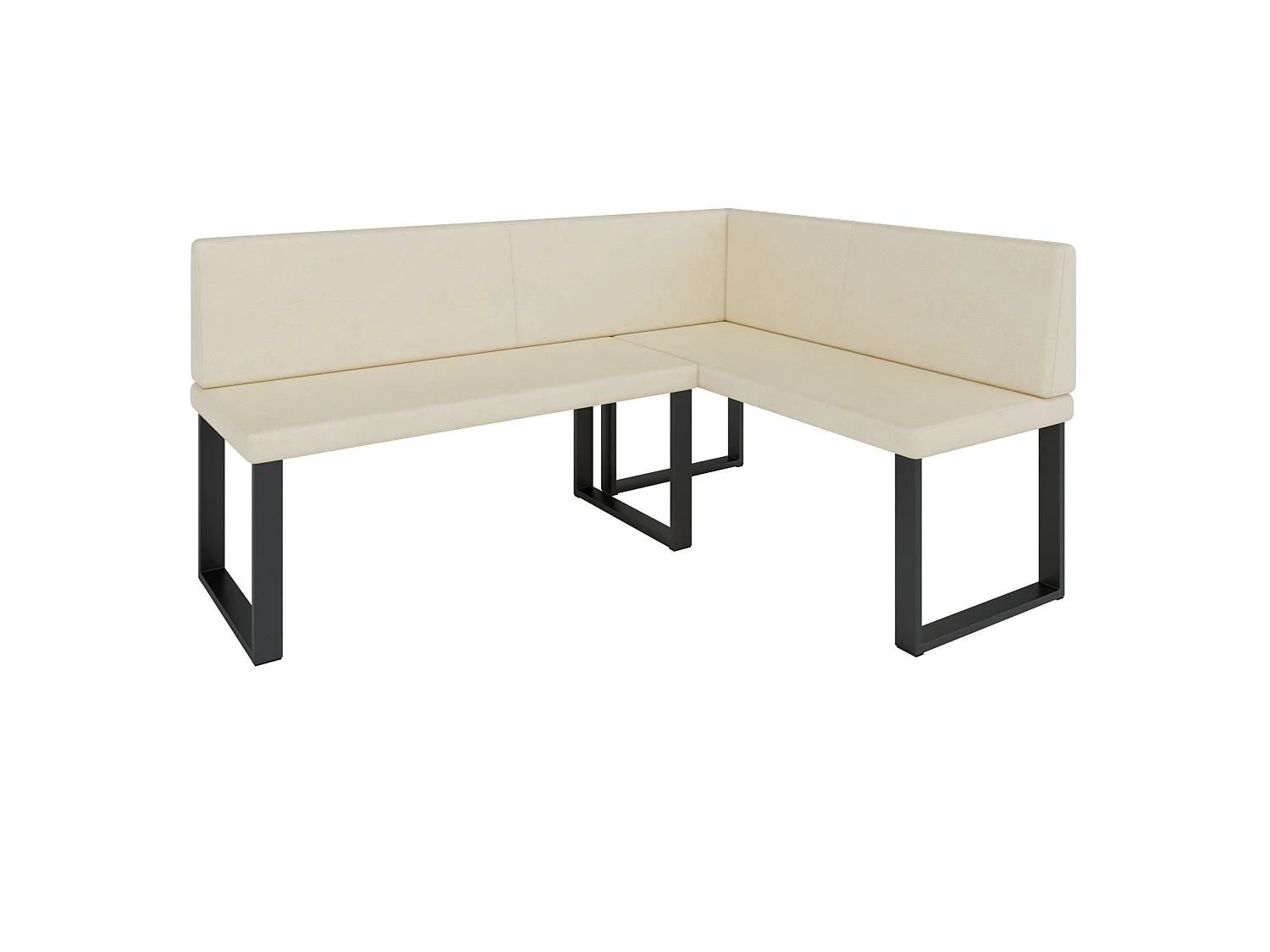 Banquette d’angle AKIKO Olga avec table - 196x142 Droite-SOFT33-Similicuir|Ensemble banquette d’angle|Cuisine|moderne|Coin salon|Coin repas