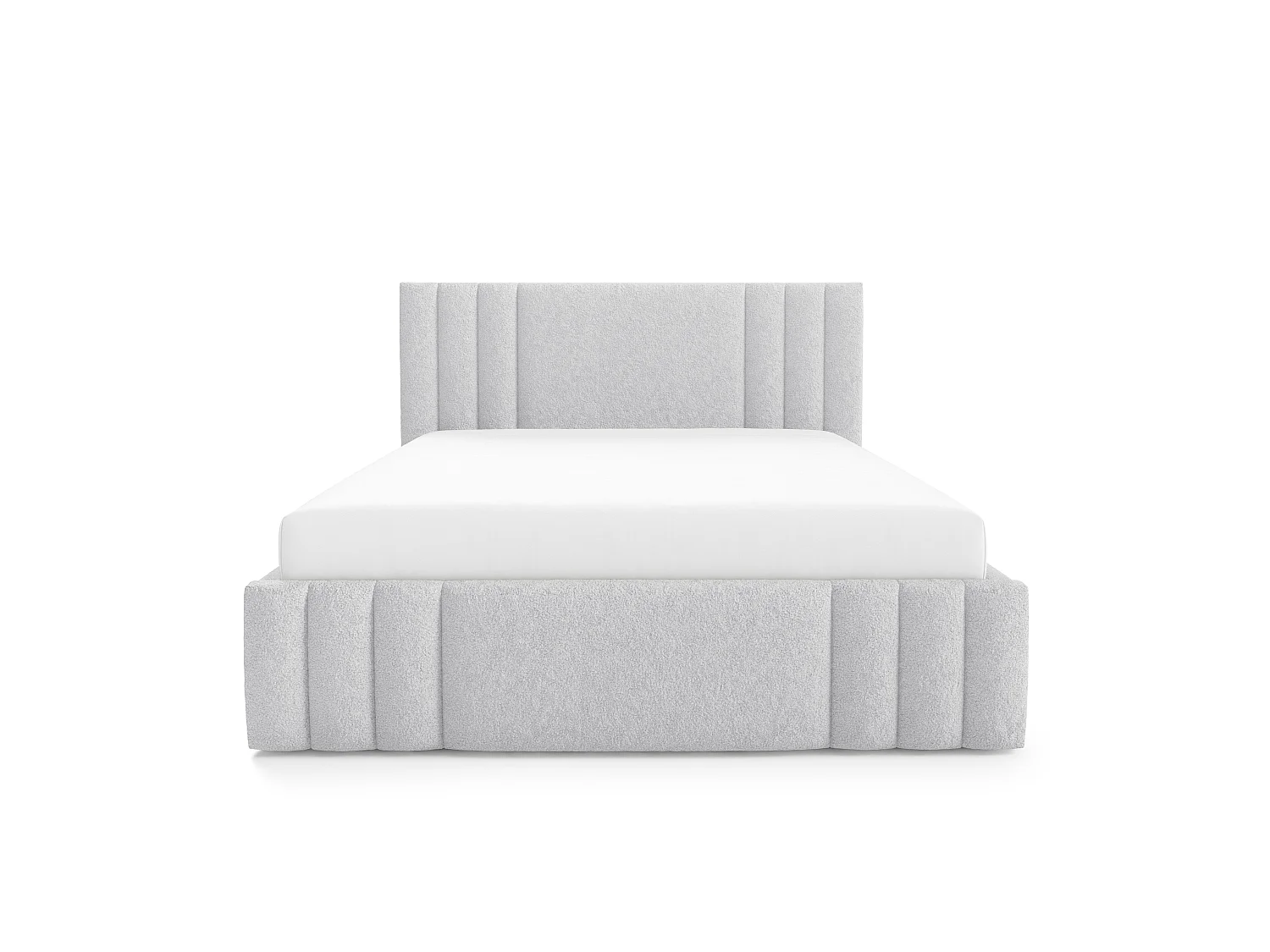 Gestoffeerd bed RIVIO met poten en opbergruimte 160x200,tweepersoonsbed,lattenbodem,boxspringlook,zonder matras,slaapkamer-Grijs
