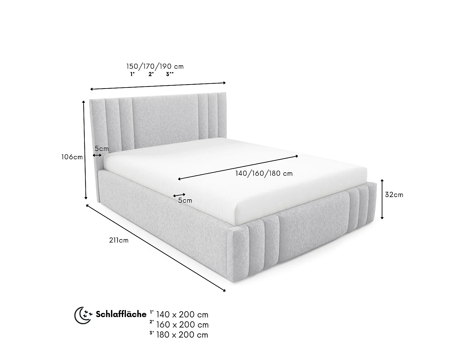 Gestoffeerd bed RIVIO met poten en opbergruimte 140x200,tweepersoonsbed,lattenbodem,boxspringlook,zonder matras,slaapkamer-Oranje