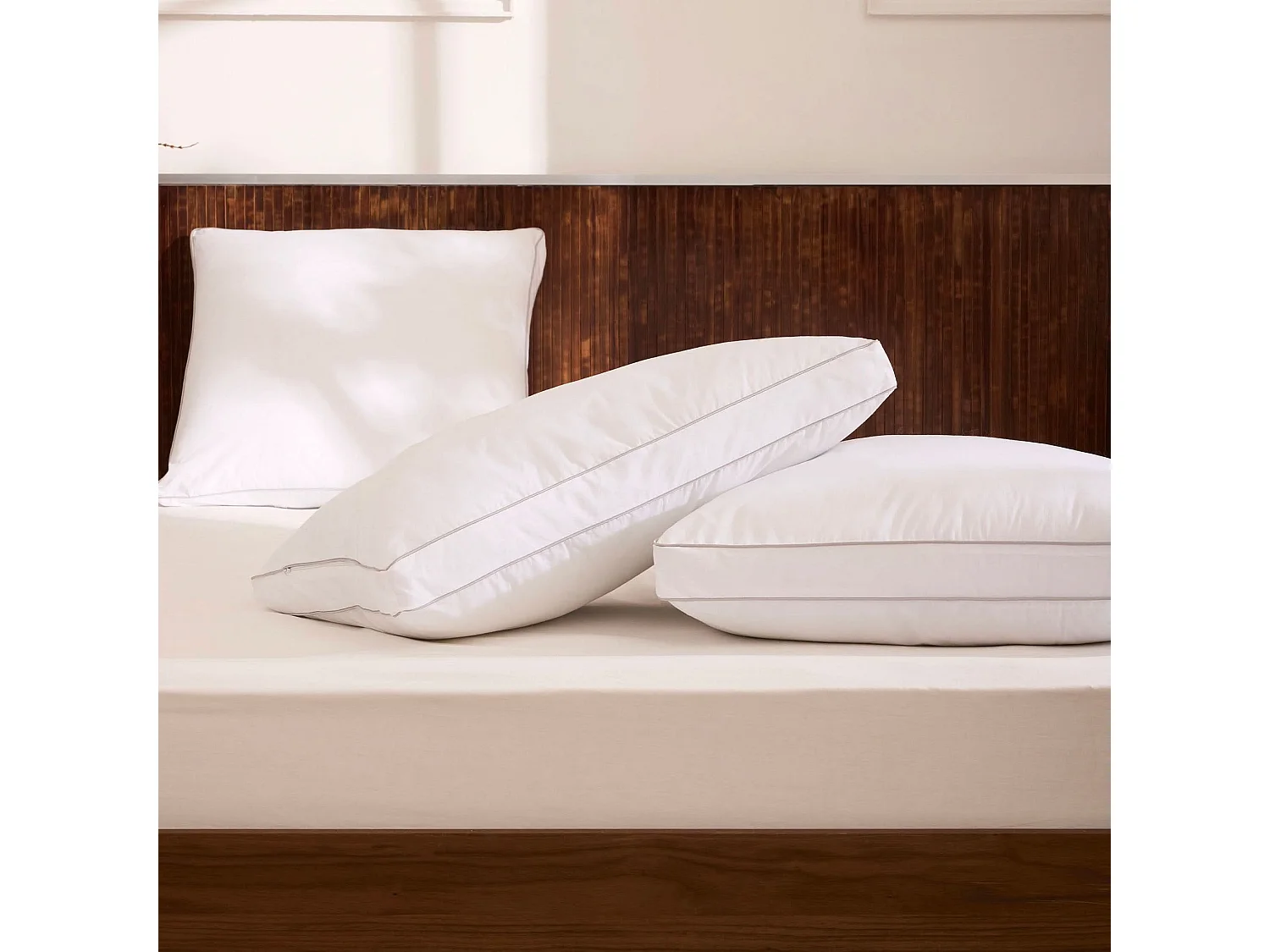 Oreiller Modulable 50x70 Ajustable Sur Mesure - Housse Percale Coton & Technologie Fraîcheur - Anti-Tassement - Fabriqué France