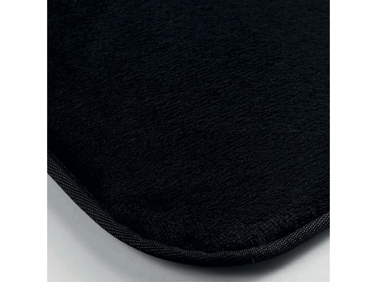 Tapis Uni en Flanelle "Flanou" 60x110cm Noir