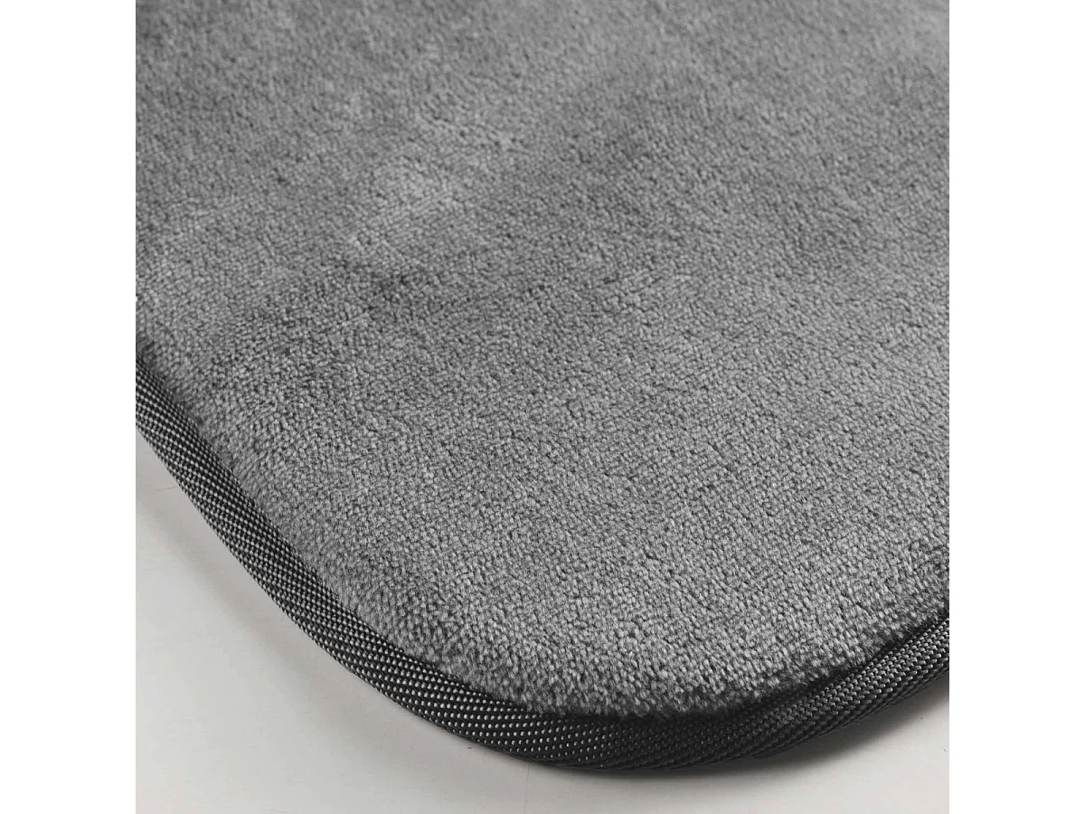 Tapis Uni en Flanelle "Flanou" 60x110cm Gris