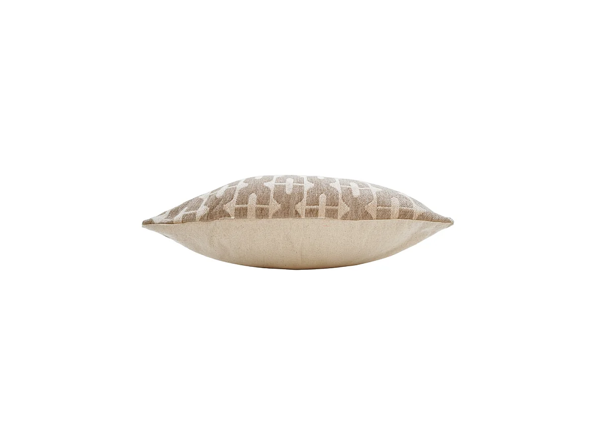 Coussin Déco Jacquard "Domino" 45x45cm Naturel