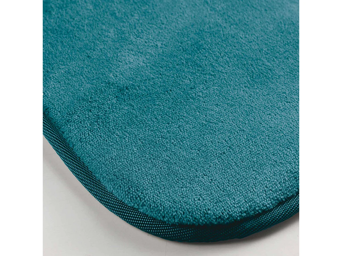 Tapis Uni en Flanelle "Flanou" 60x110cm Bleu