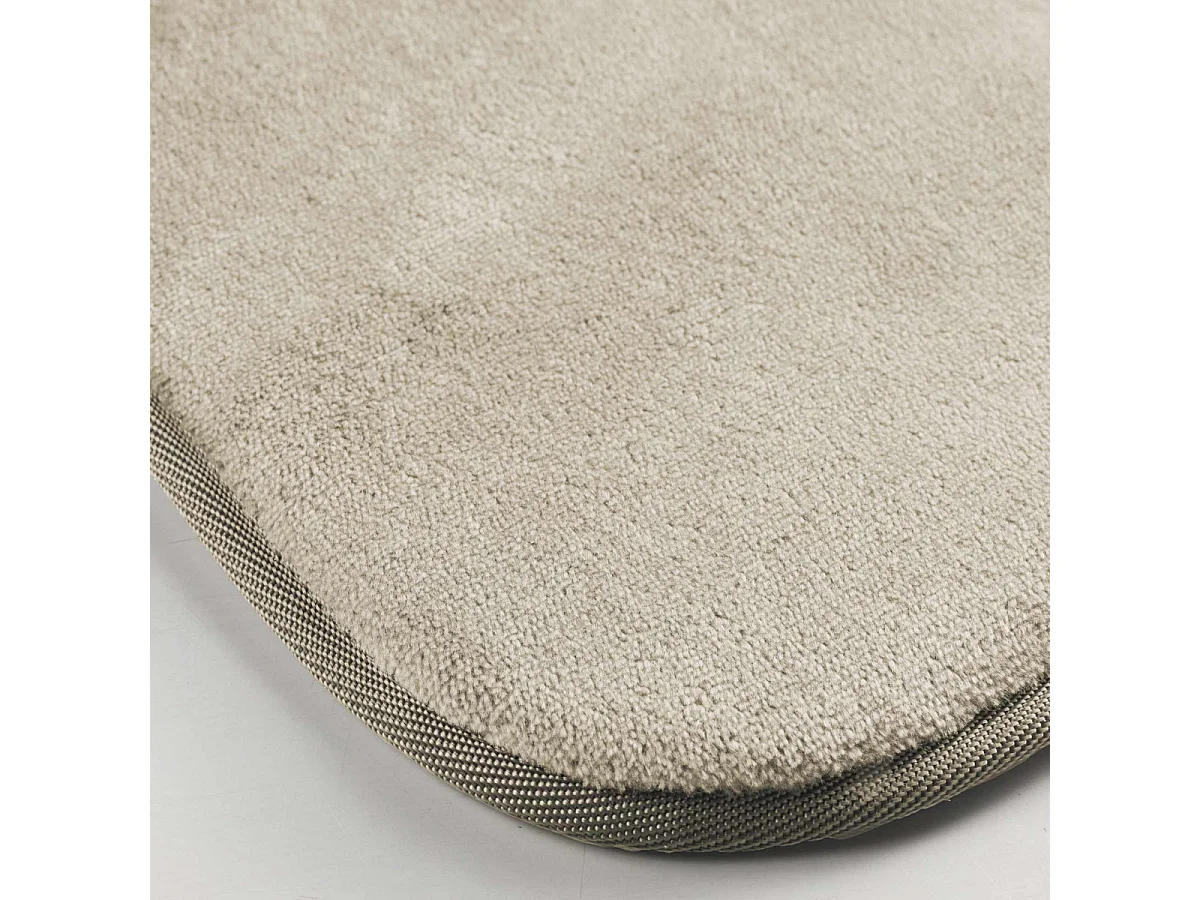 Tapis Uni en Flanelle "Flanou" 60x110cm Taupe