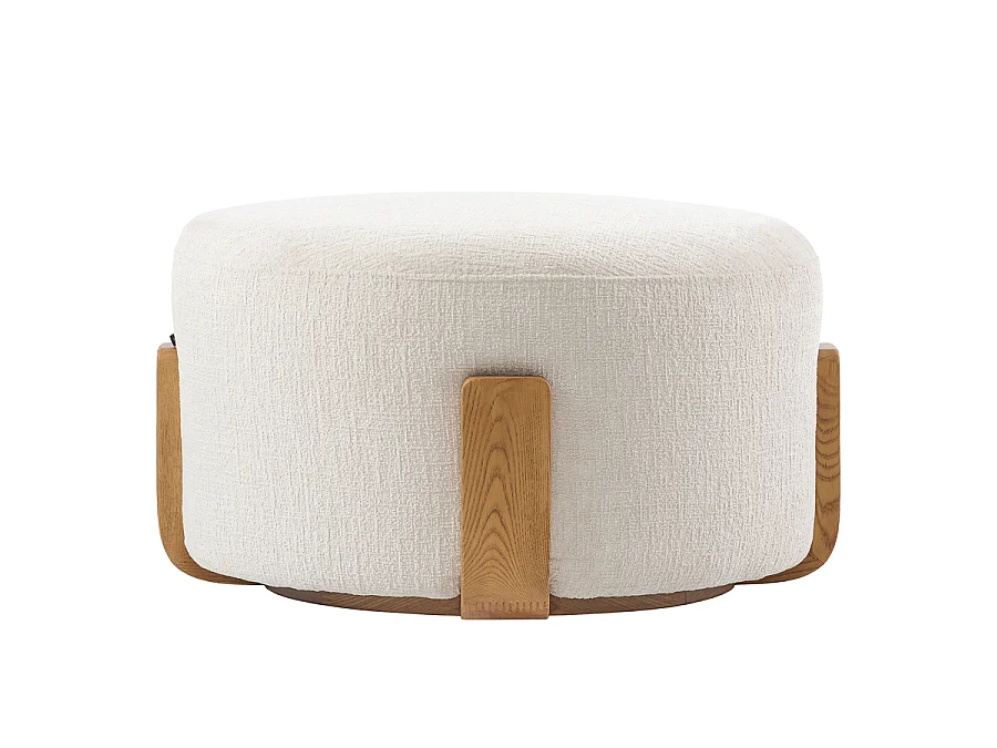 Pax Footstool Light Taupe - Chestnut