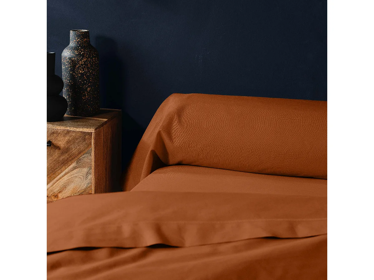 Taie de Traversin "Lina" 85x185cm Caramel