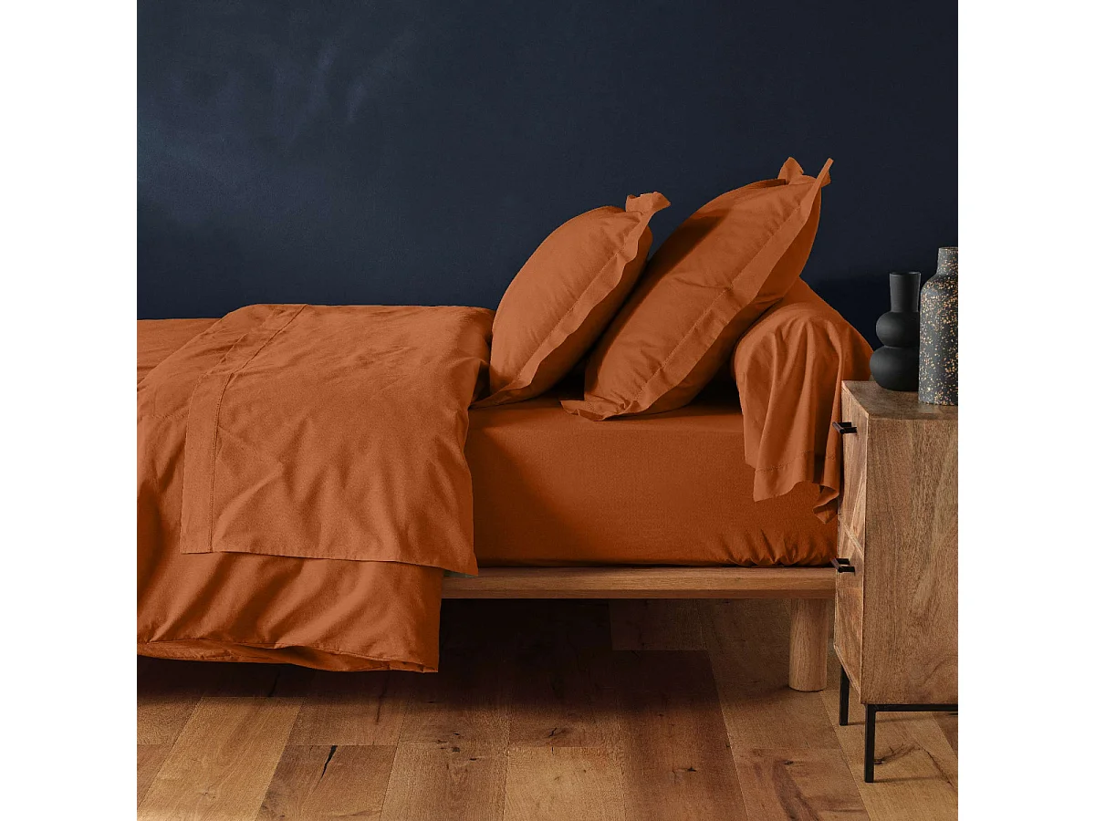 Drap Housse "Lina" 180x200cm Caramel