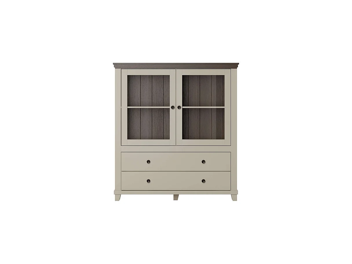 Buffet VOLTERRA avec 2 portes et 2 tiroirs - Blanc