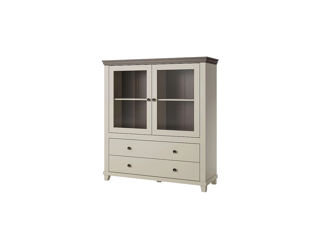 Buffet VOLTERRA avec 2 portes et 2 tiroirs - Blanc