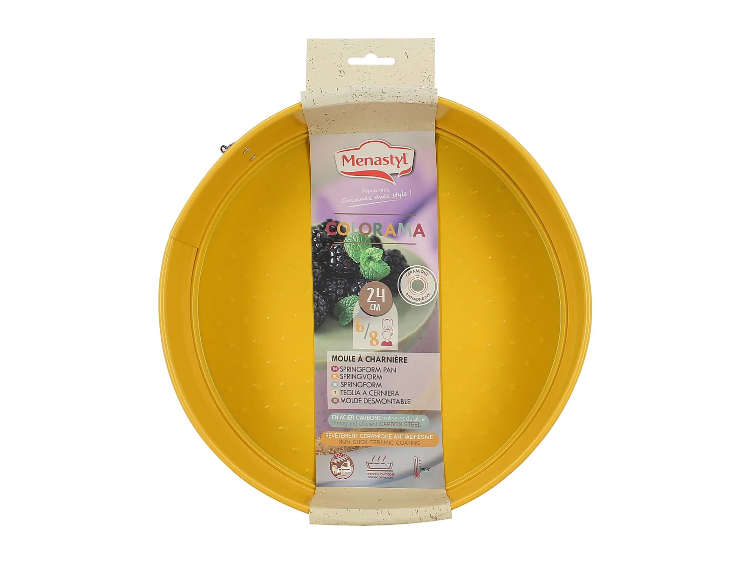 Menastyl - Moule à Charnière Colorama 24cm En Acier Carbone Safran