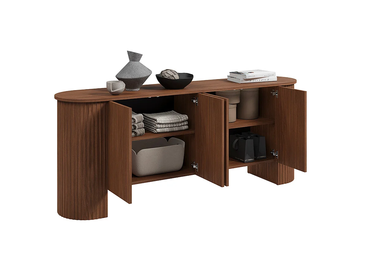 Buffet 4 portes Canopée Bois foncé