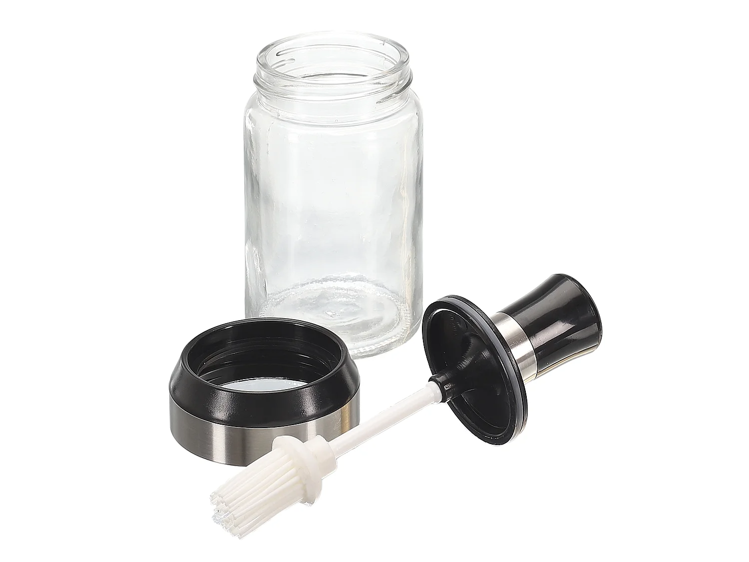 Bocal COOK CONCEPT - Ustensile Intégré - Transparent, Noir, Blanc