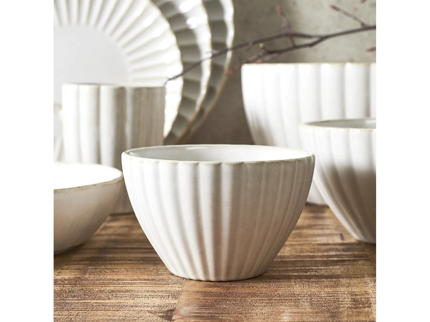 Élégant bol en céramique "Vlora" de 11 cm avec design texturé