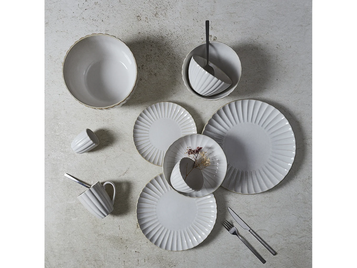 Élégant bol en céramique "Vlora" de 11 cm avec design texturé