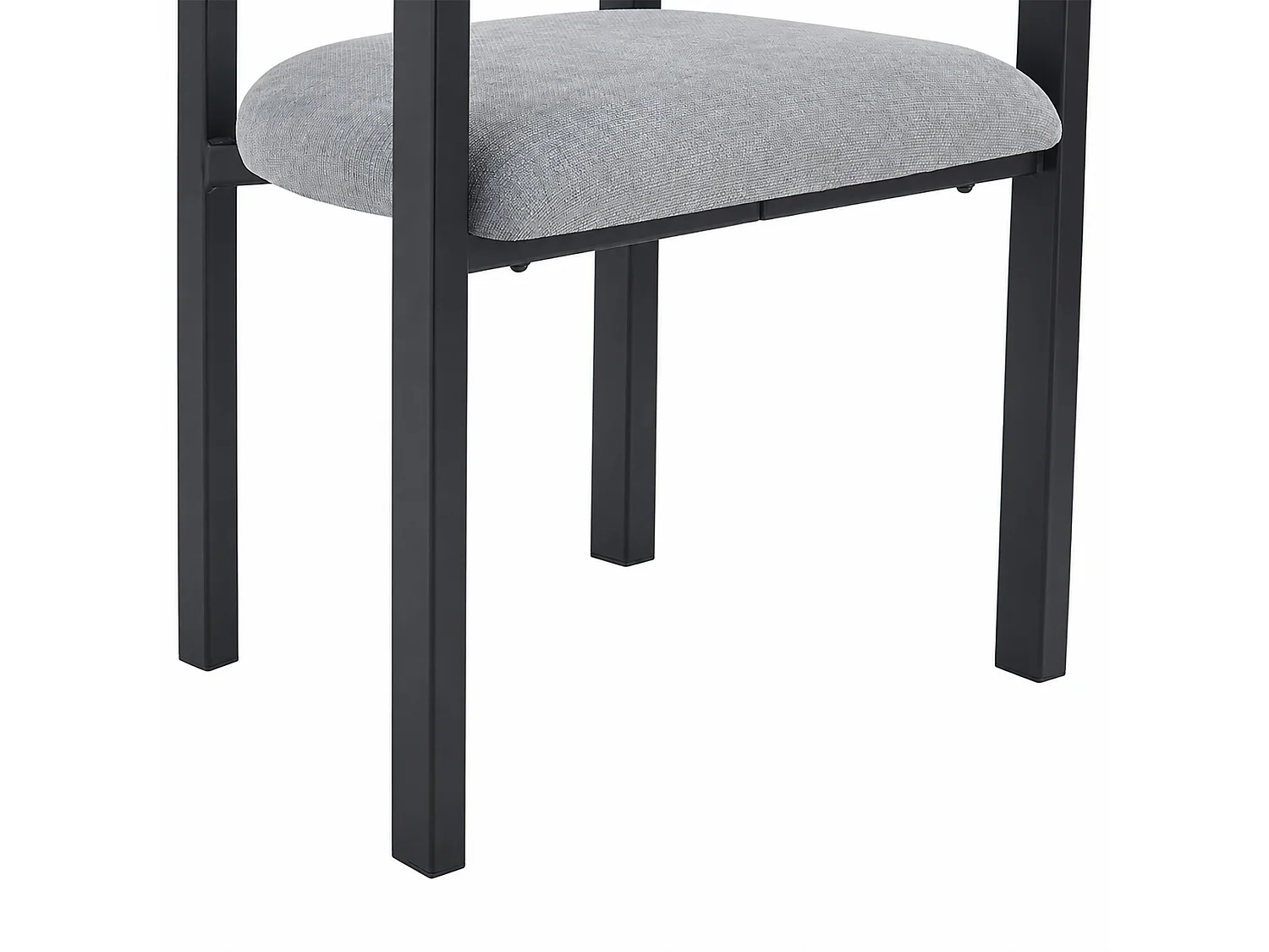 Lot de 2 chaises de salle à manger en chenille avec dossier enveloppant et accoudoirs