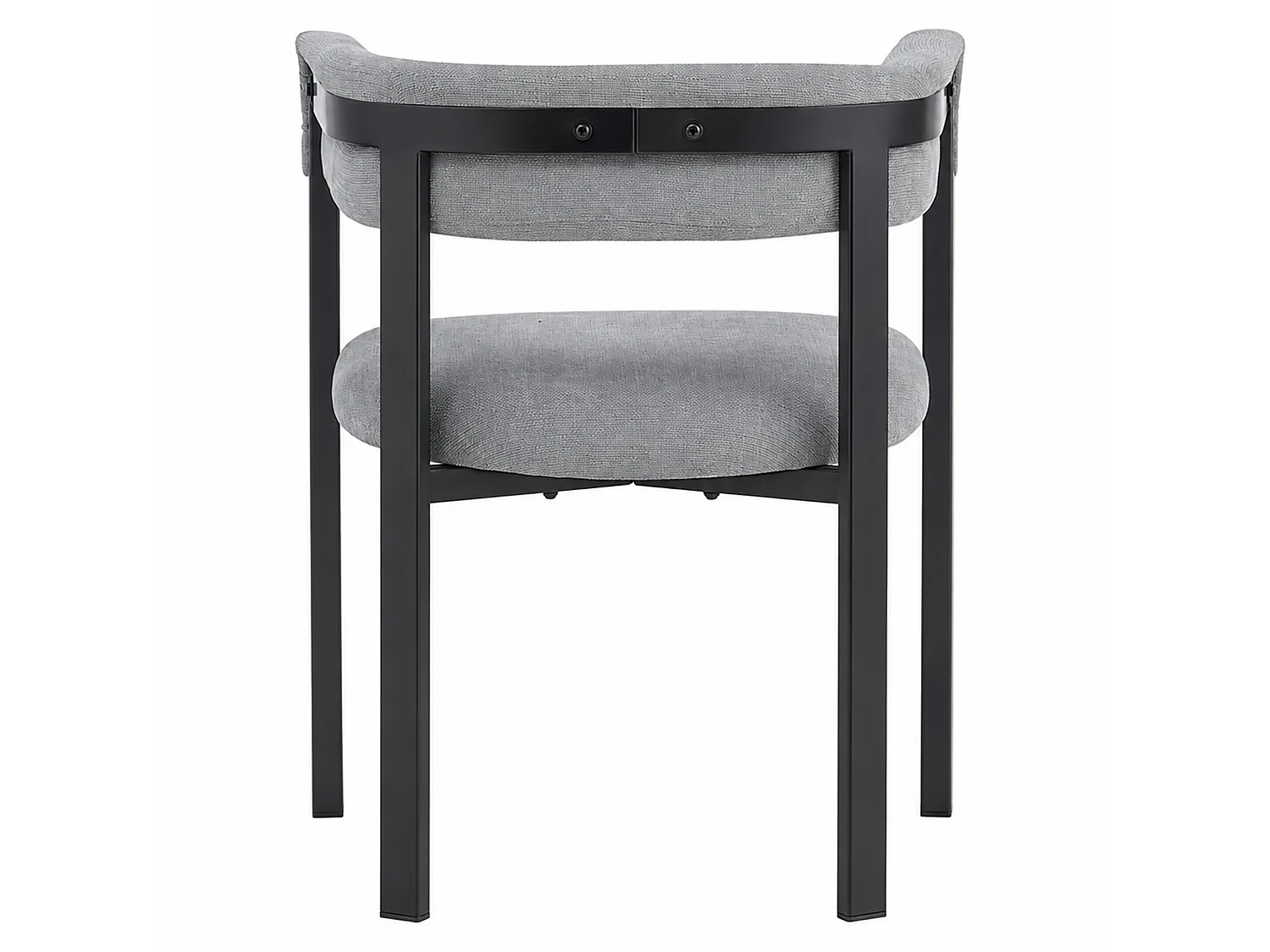 Lot de 2 chaises de salle à manger en chenille avec dossier enveloppant et accoudoirs