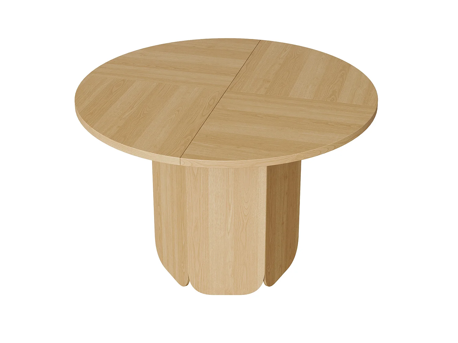 Mesa de comedor redonda efecto madera estilo escandinavo para 4 a 6 personas Ø120 cm