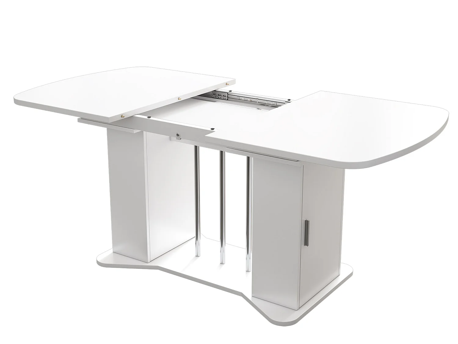 Table à manger extensible avec rangement pour 4 à 6 personnes 120 à 160 x 80 cm