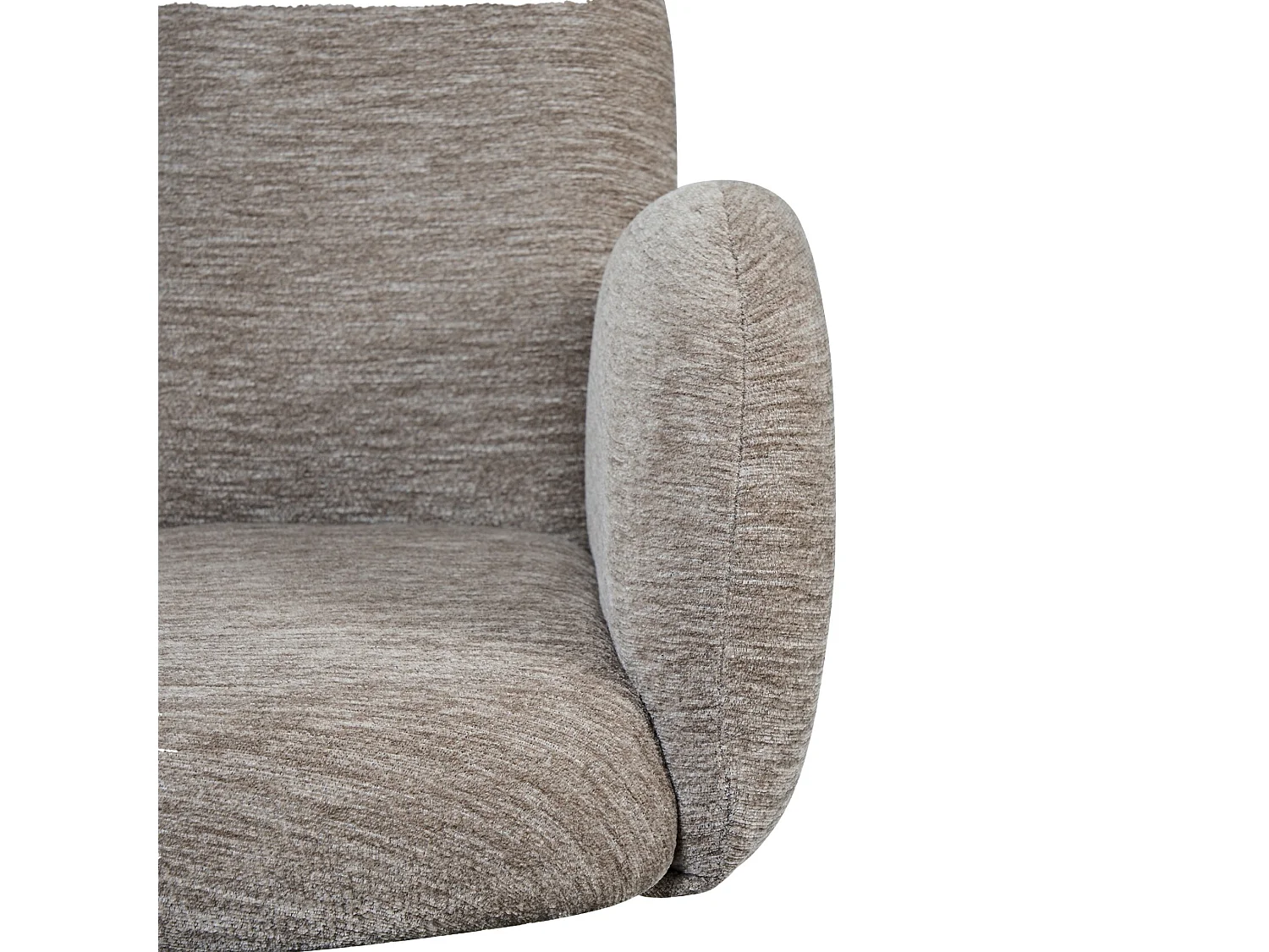 Lot de 2 chaises de salle a manger pivotantes en chenille avec accoudoirs et pieds metal