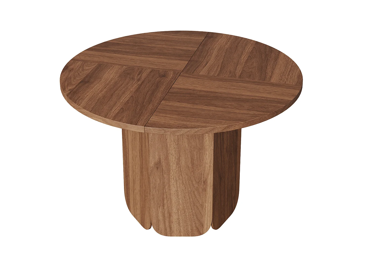 Ronde eettafel met houtlook in Scandinavische stijl voor 4 tot 6 personen Ø120 cm