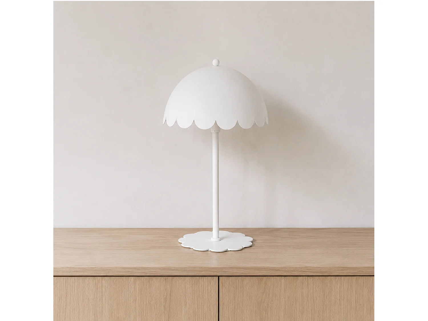 Lampada da tavolo in metallo bianco H43 cm - Flow