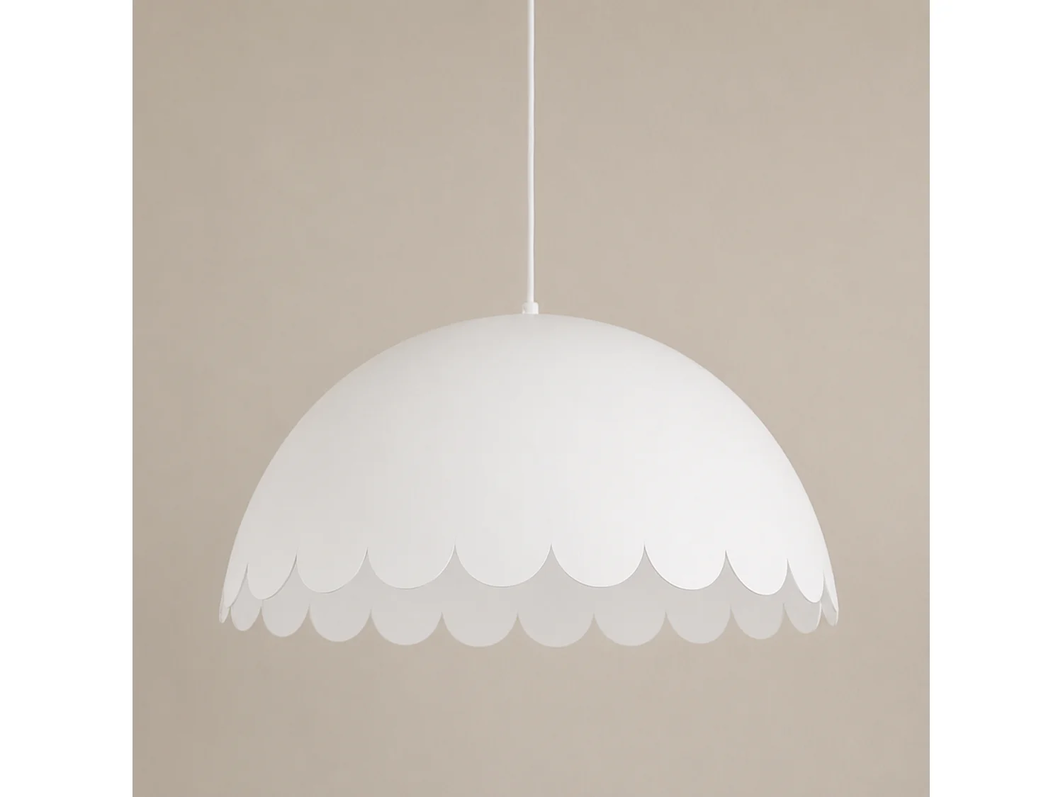 Lampada a sospensione in metallo bianco D50 cm - Flow