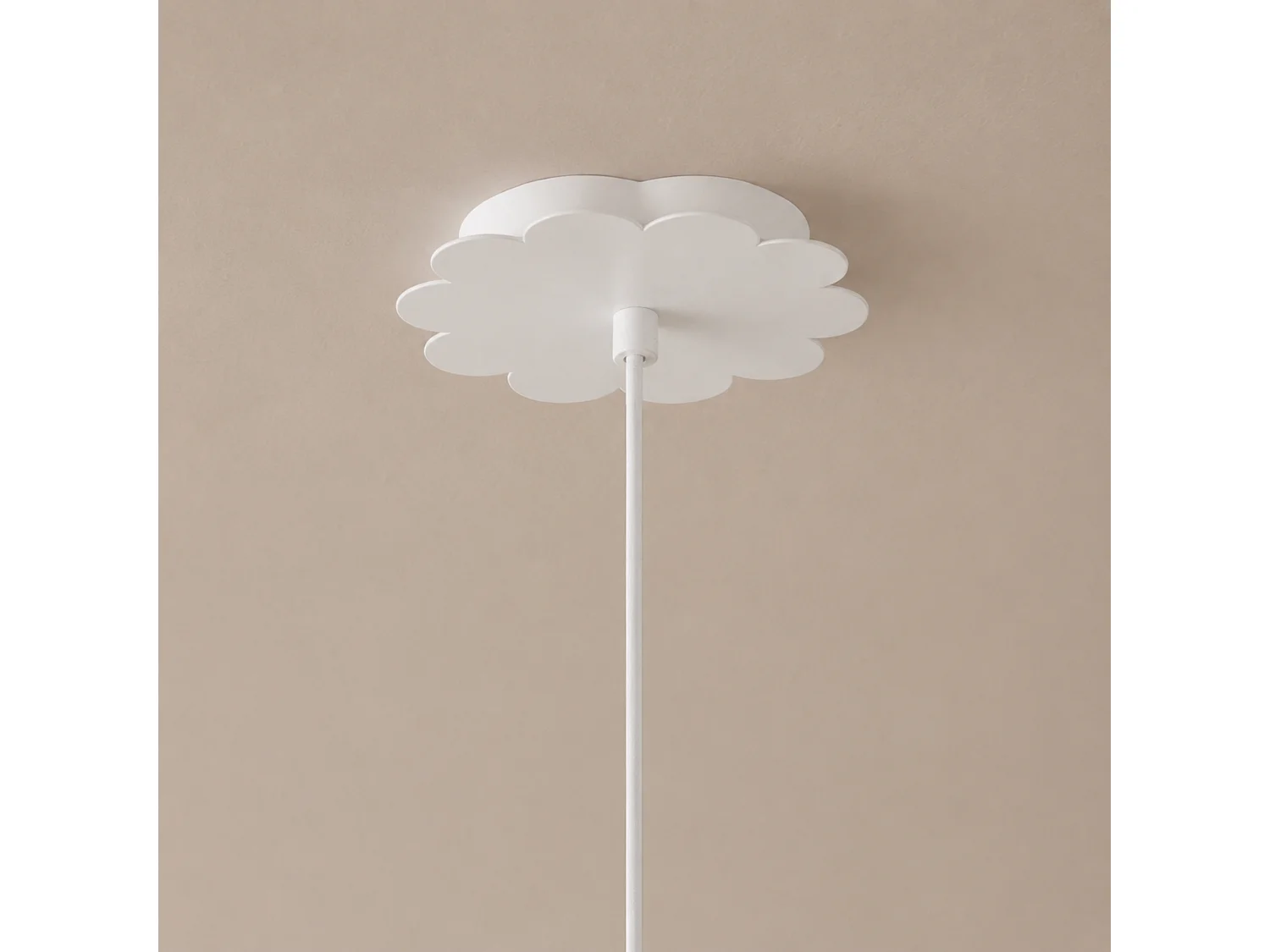 Lampada a sospensione in metallo bianco D50 cm - Flow