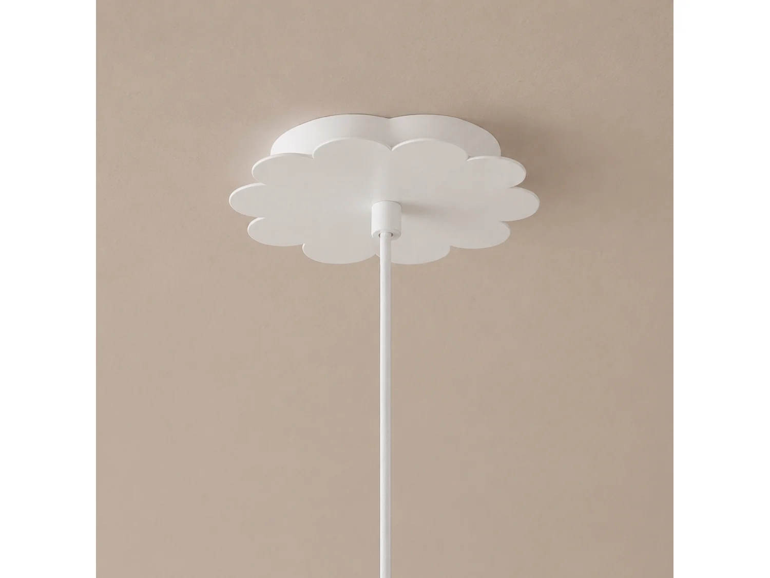 Lampada a sospensione in metallo bianco D30 cm - Flow