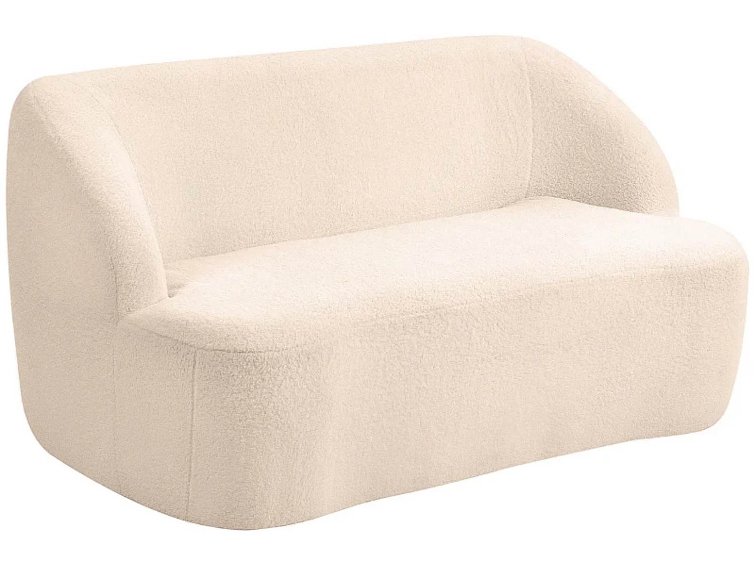 Canape 2 Places Bouclette | Canapé Salon Confortable | Tissu Bouclé Tendance | Dossier 16 cm | Mousse Haute Densité | Base Antidérapante | 220 kg