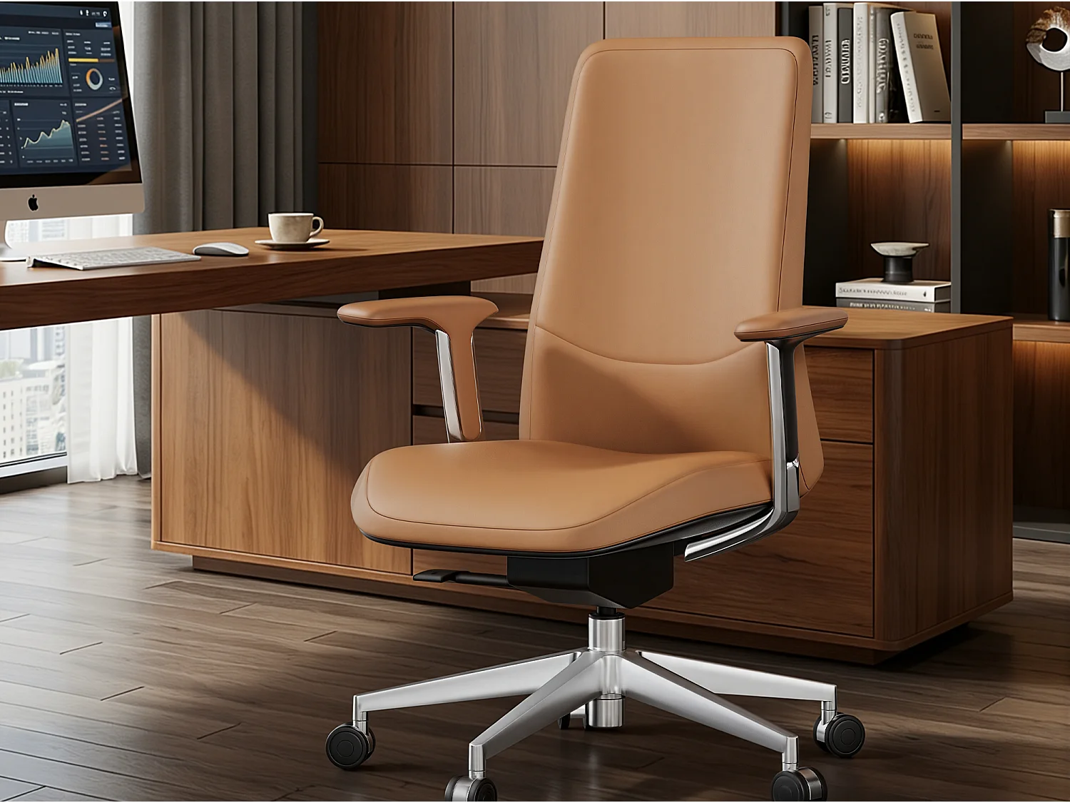 Fauteuil de Bureau d’Exception en Cuir de Bœuf Italien A-Grade - Siège de Direction Ergonomique Haut de Gamme, Inclinaison 127°, Charge 136 kg